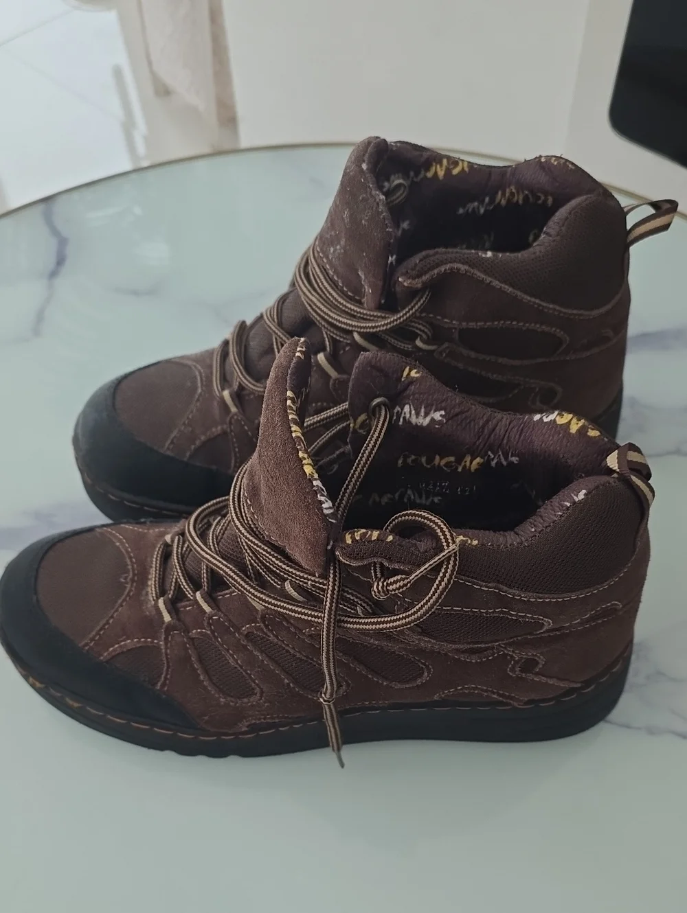 Brown Suede Roofing Boots